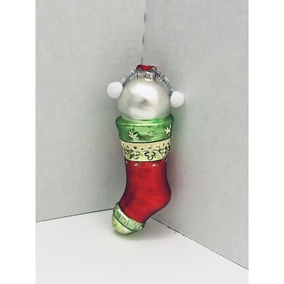 Lot of 4 Vintage Hand Blown Glass Christmas Tree Ornament Snowmen Collectibles - Picture 6 of 12